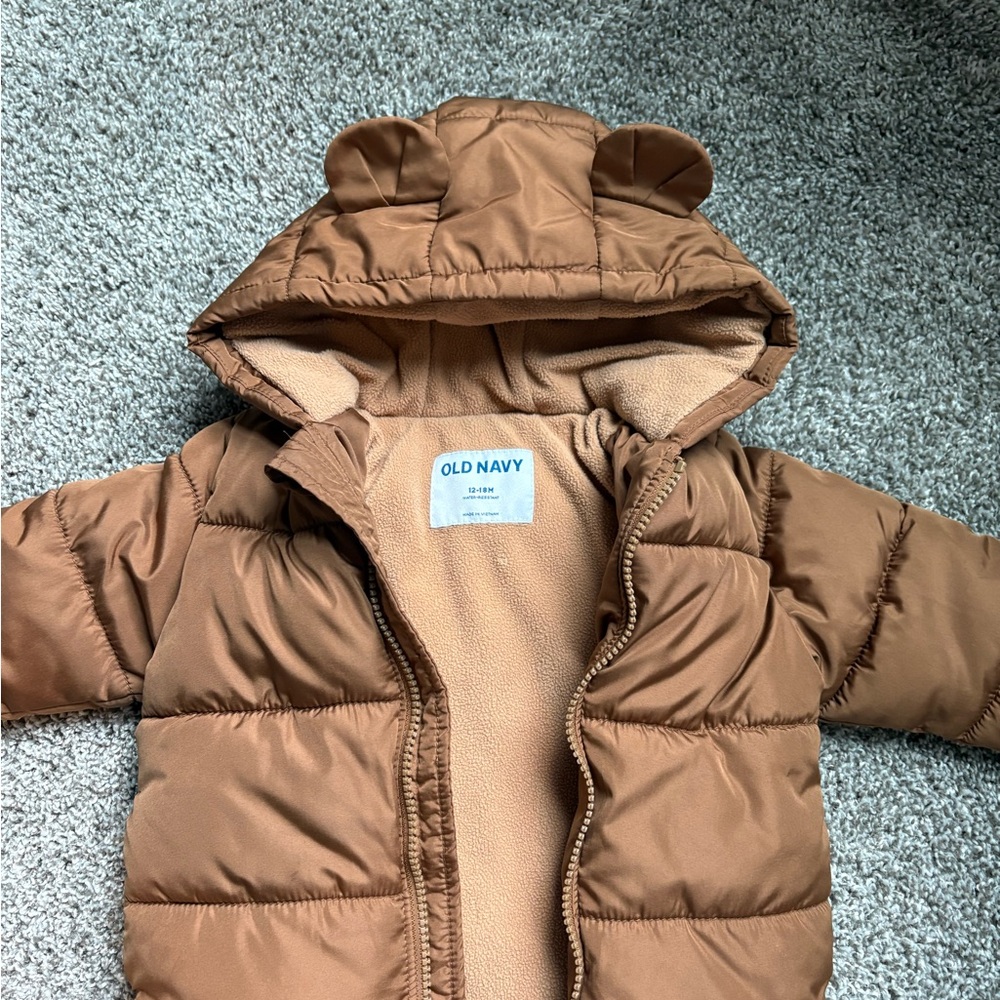 Old Navy Tan Fleece-Lined Jacket